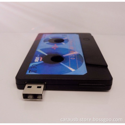 CaraUSB custom USB Flash memory emulation music tape plastic ABS usb disk print Logo gifts